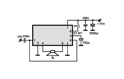 TDA1519A BTL circuito eletronico